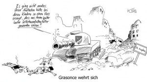 Grasonce wehrt sich.